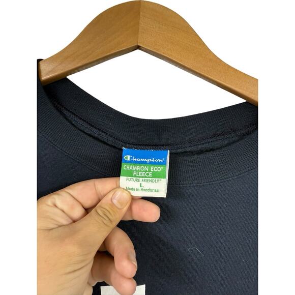 Notre Dame Navy Blue Champion Eco Fleece Sweatshirt Unisex Fit Size Large - Picture 2 of 6